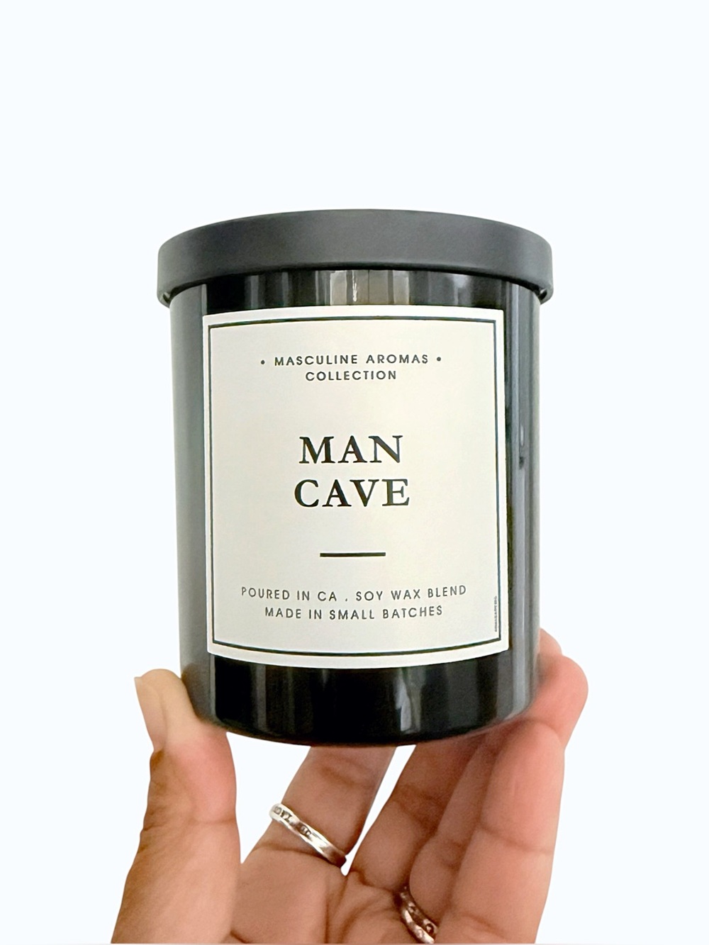 Leoben Company Man Cave Soy Wax Scented Candle - Black
